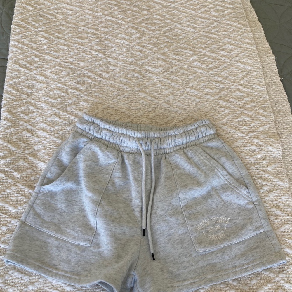 Gray Drawstring Shorts